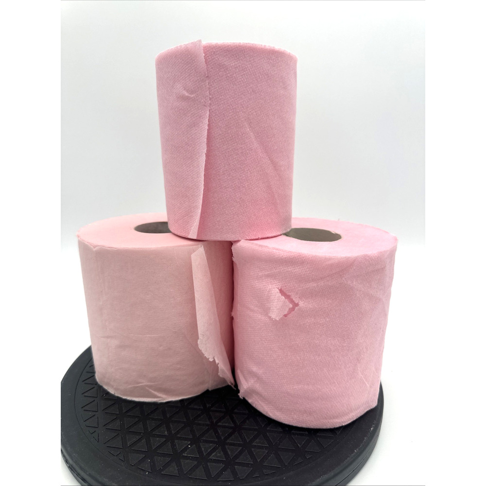 3 Vintage Rolls of Pink Toilet Tissue Paper Roll *READ - Picture 1 of 6